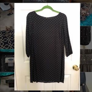 Black and White polka dot long sleeve dress